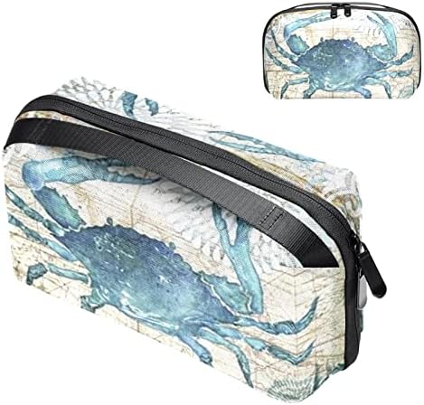 Toaletna torba Viseća kompleta DOPP za muškarce Vodootporna vrećica za brijanje za putovanja, morski život Crab Starfish Coral Retro