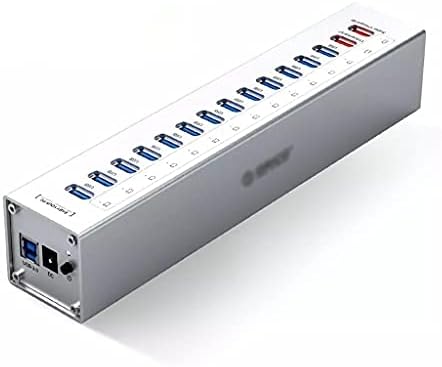 ZSEDP aluminijumski 13 Port Multi USB3.0 Hub razdjelnik sa 12v/5A nezavisnim napajanjem 2 Priključak
