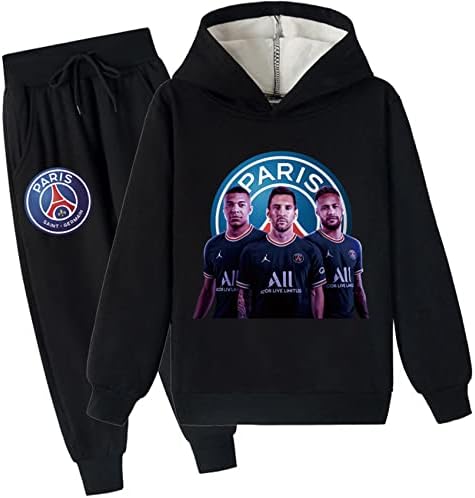 Ateecp Boy Girls PSG grafički pulover Dukseri i jogger hlače za klima uređaj 2 kom garance