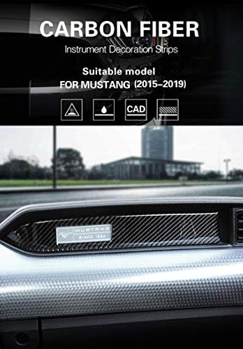 GZXINWEI Carbon Fiber Interijer Dekoracija automatske ploče za nadzorne ploče za autos styling naljepnica Trim ploča za Ford Mustang 2022 2021 2020 2019 2018 2017 2015