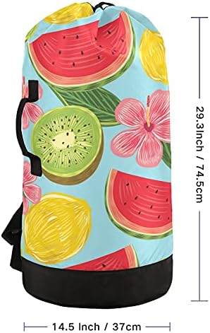 Tropical Fruits torba za pranje veša za teške uslove rada ruksak za pranje veša sa naramenicama i