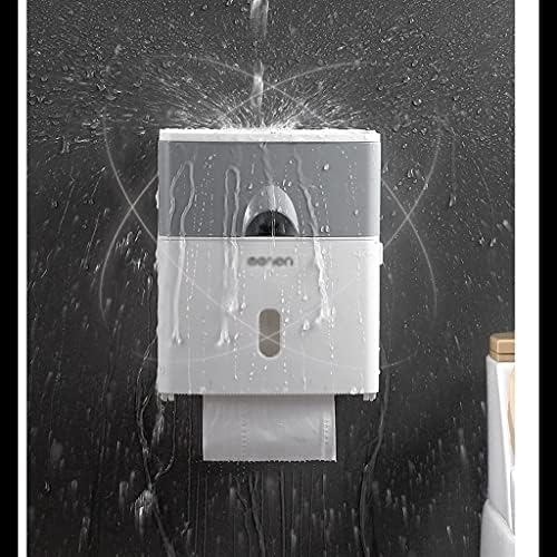 Multifunkcijski toaletni držač vodootporni toaletni tkivni kutija Kreativna zidna montaža Kupatila Proizvod Pribor za kupaonicu (boja: crna, veličina