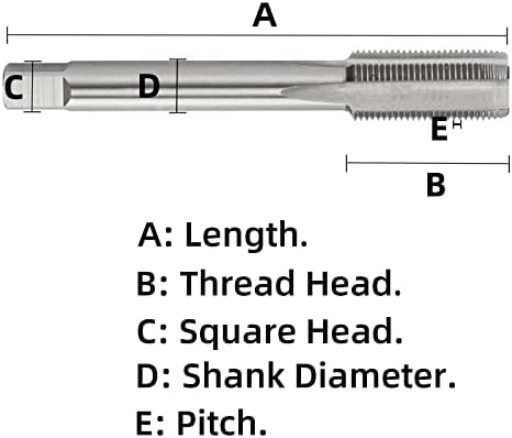 Aceteel metrički navoj dodirnite M11 x 1.5, lijeva HSS mašina za mašinu M11 x 1,5mm
