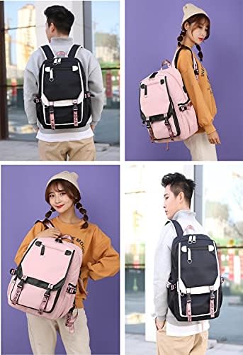 Wanhongyue Gudetama Anime Backpack Laptop školska torba Studentska knjiga COSPLAY Dnevna tipčana torba s USB