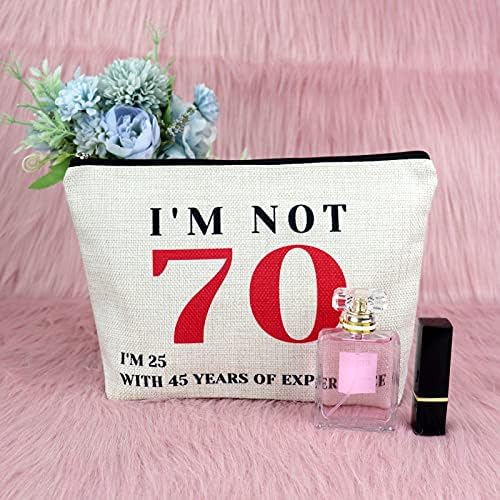 Scodiary 70. rođendanski pokloni za žene šminke torba za make majice poklon za baku 70 godina stari