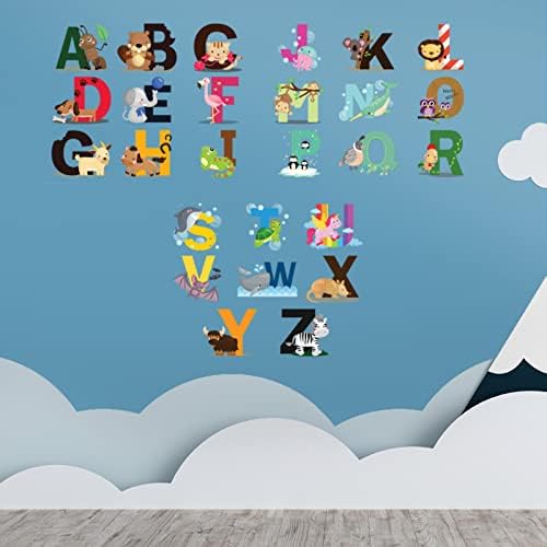 Firstsix edukativne naljepnice, abeceda životinja ABC dječji zidni naljepnice naljepnice za igraonicu
