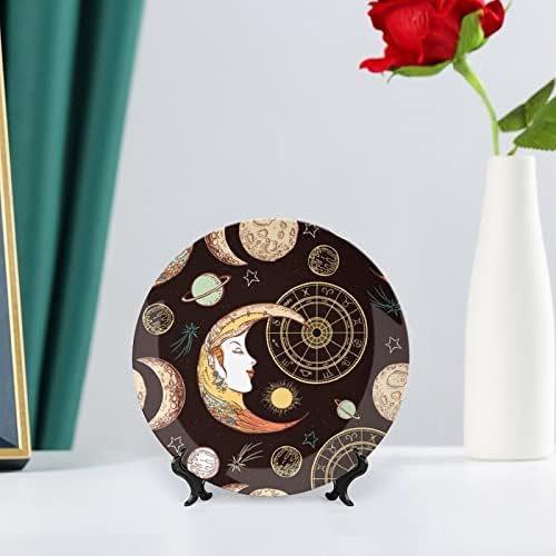 Mjesec sunce i polumjesec keramičke kosti Kina Dekorativne ploče sa štandom viseći ukrasima Ploče za večeru