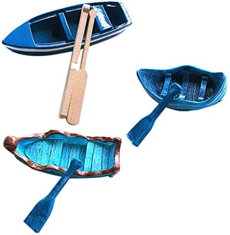 Hemoton Home Decor Micro Landscape Boat 3 Setovi Minijaturni Brodovi Jedrilica Model Mini Smola