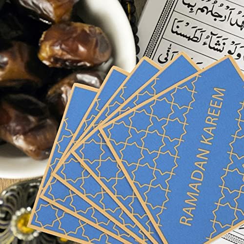 Aboofan 5 pakovanja Eid Mubarak salvete Moon Star Ramadan Kareem Papir salvete Musliman Eid Ramadan Proslava pića Salveni za ramazan party Početna Dekor B