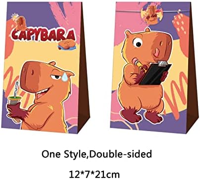LFCFDX 12 Pakovanje Capybara Party Bags Capybara Party Favorit Bags Capybara Poklon Goodie Candy Trgovi