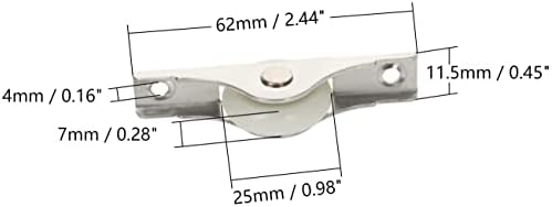 Utoolmart 10pcs 25mm dia najlonski bijeli jednobojni školjka od nehrđajućeg čelika s kliznim vratima