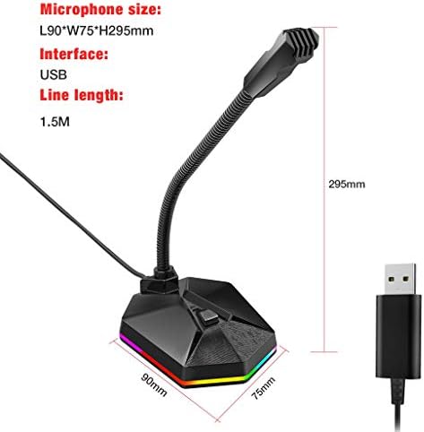 GFDFD računar USB mikrofon koji emituje svetlost sa fleksibilnim slobodnim pogonom HD zvučna kartica
