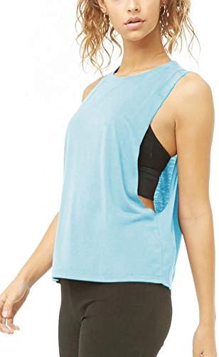 Bestisun ženske tenkovi za vježbanje vrhovi joge atletski joga košulje visoki vrat mišići rezervoar