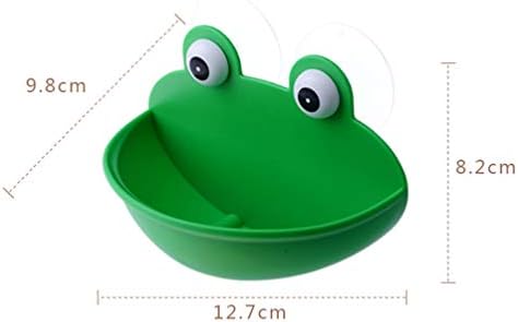Zerodeko posuda od nehrđajućeg čelika samoljepljiva posuda za sapun za sapun za tuš žabu u obliku kupatila držač sapuna za zidni nosač sapuna Kuhinjski Organizator plutajuća polica zelena Vakuumska posuda